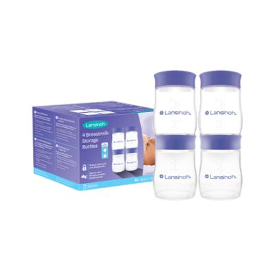 Lansinoh Breast Milk Storage Bottles Set of 4 - BPA Free, Dishwasher Safe, Compatible with Lansinoh Breast Pumps - view 4