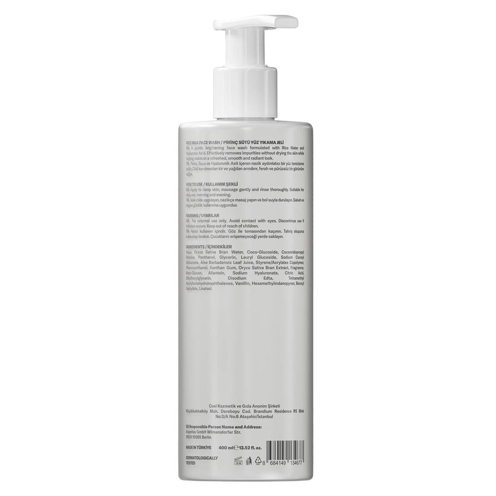 The Ceel Rice Milk Brightening & Hydrating Face Wash 400 ml