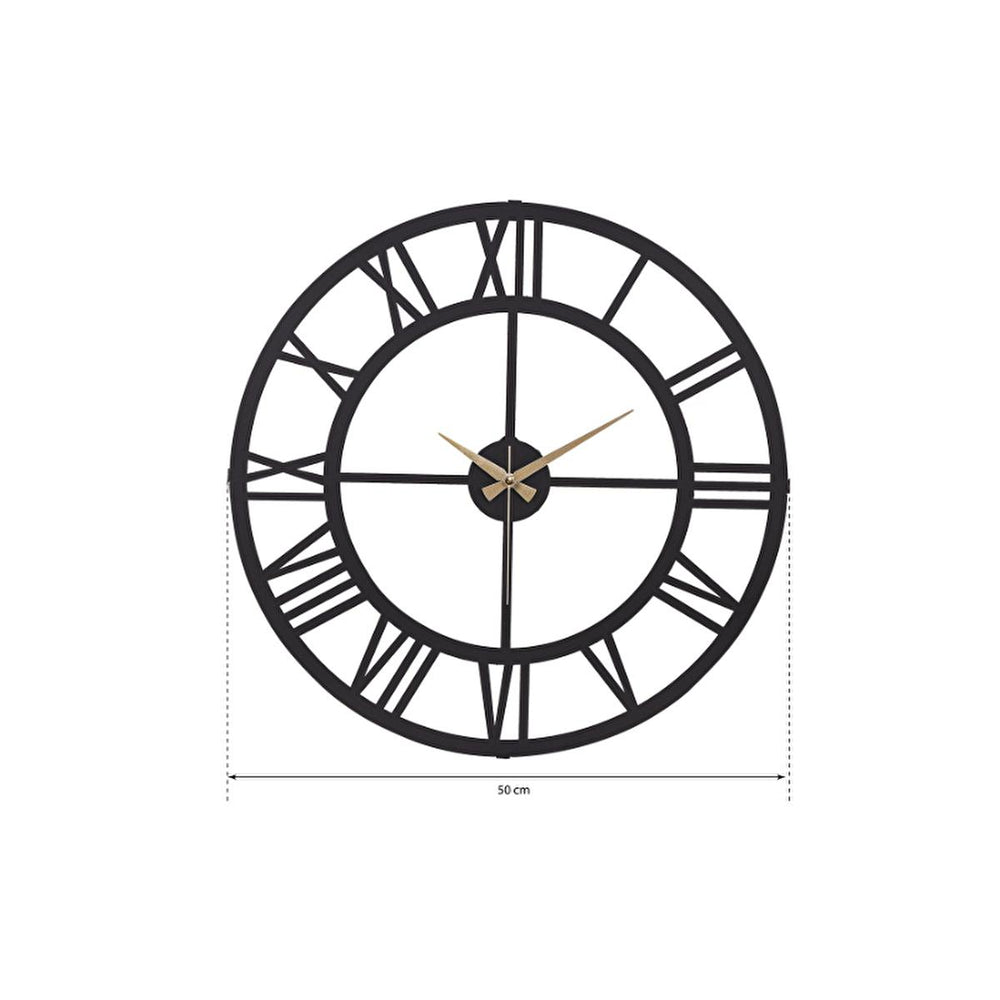 Muyika 50x50cm Modern Metal Wall Clock - Silent Sweep Mechanism, Decorative Home Accent Muyika Modern Metal Wall Clock - Silent & Stylish wall clock, metal wall clock, silent wall clock, modern home decor, large wall clock, home accents, decorative wall clock, metal decor, silent sweep mechanism, 50x50cm wall clock