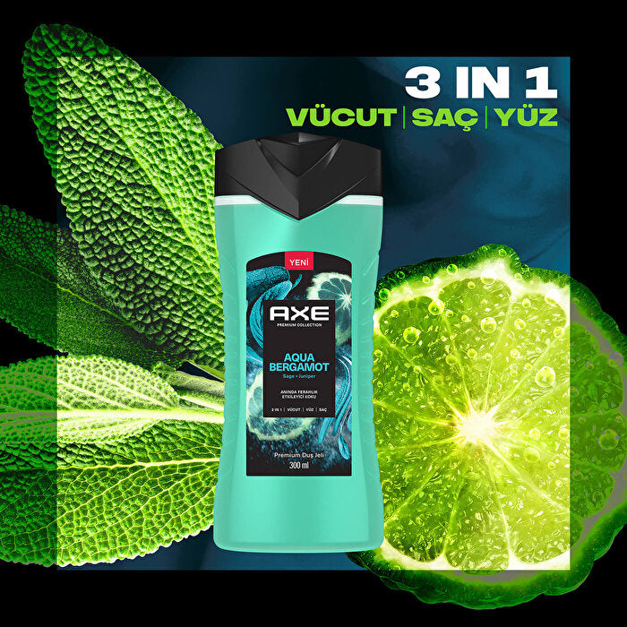 Axe Premium Collection Aqua Bergamot 3-in-1 Body Wash - 300ml | Refreshing Clean - view 8