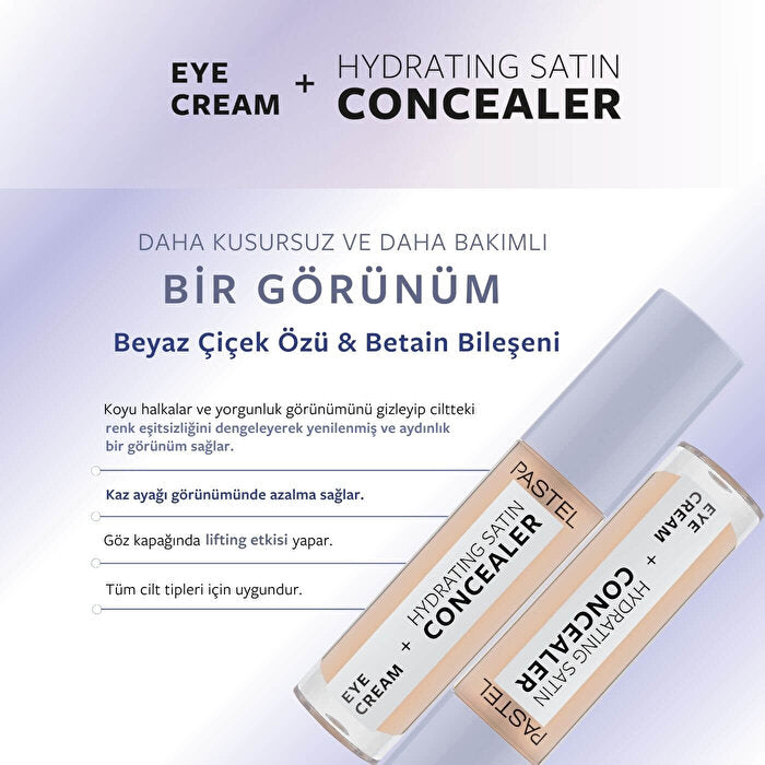 Pastel Eye Cream + Hydrating Satin Concealer 63 Milkshake