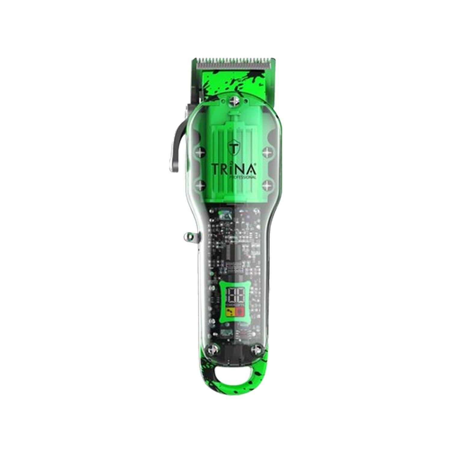 Trina Professional Hair Clipper - Green, High-Quality Cutting Performance for Professional Barbers and Home Use Trina Professional Hair Clipper - Green hair clipper, professional hair clipper, Trina hair clipper, green hair clipper, professional grooming tools, barber tools, grooming equipment, hair cutting tools, durable hair clippers, ergonomic design, high-quality cutting performance