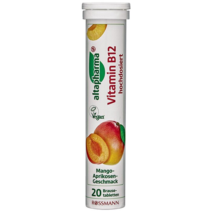 Altapharma Vitamin B12 Effervescent - Mango Apricot Flavor | 20 Tablets - Vitamin & Supplement