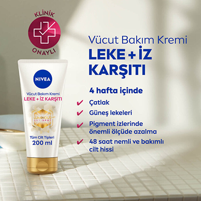 Nivea Luminous Spot Treatment Body Cream 200ml - Uneven Skin Tone - view 2