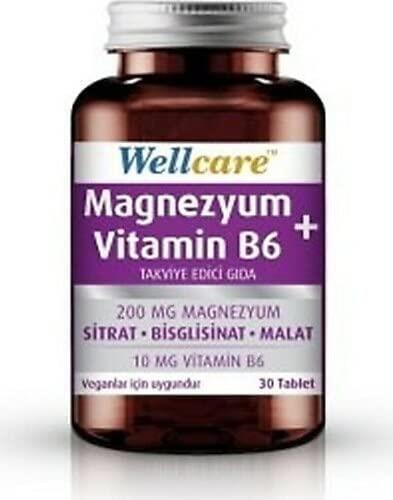Wellcare Magnesium and Vitamin B6 Supplement - 30 Tablets | Supports Nervous System Health Wellcare Magnesium + Vitamin B6 Supplement - 30 Tablets Magnesium supplement, Vitamin B6 supplement, Dietary supplement, Nervous system health, Wellcare Magnezyum + Vitamin B6, Magnesium deficiency, Stress relief, Anxiety relief, Energy production, Muscle function, Nerve function, Health supplement, Wellness product