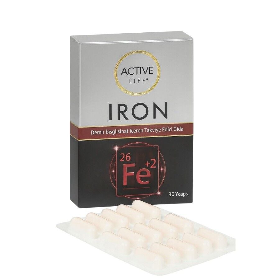 Active Life Iron Dietary Supplement for Vitality 30 Capsules