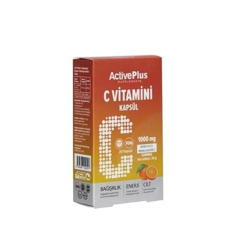 Active Plus Vitamin C 1000mg Daily Supplement 30 Capsules