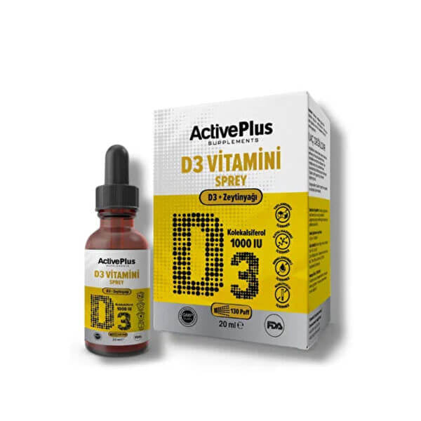 Active Plus D3 Vitamin 1000IU Daily Support Spray 20 ml