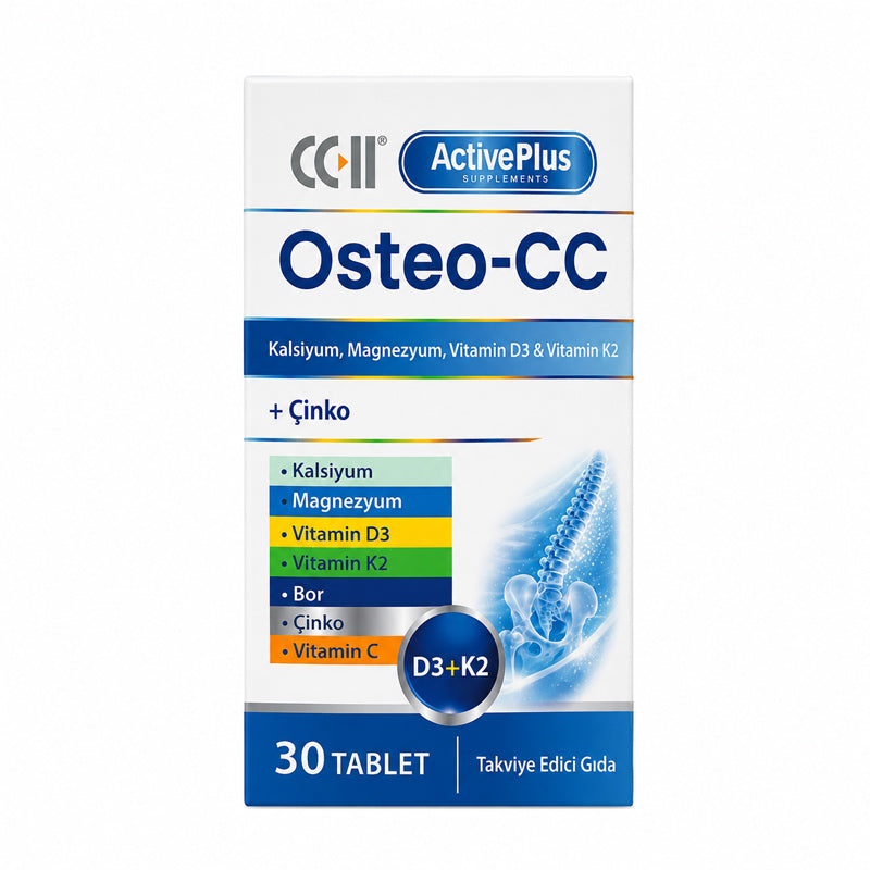 Active Plus Osteo-CC Calcium &amp; Magnesium Supplement 30 Tablets