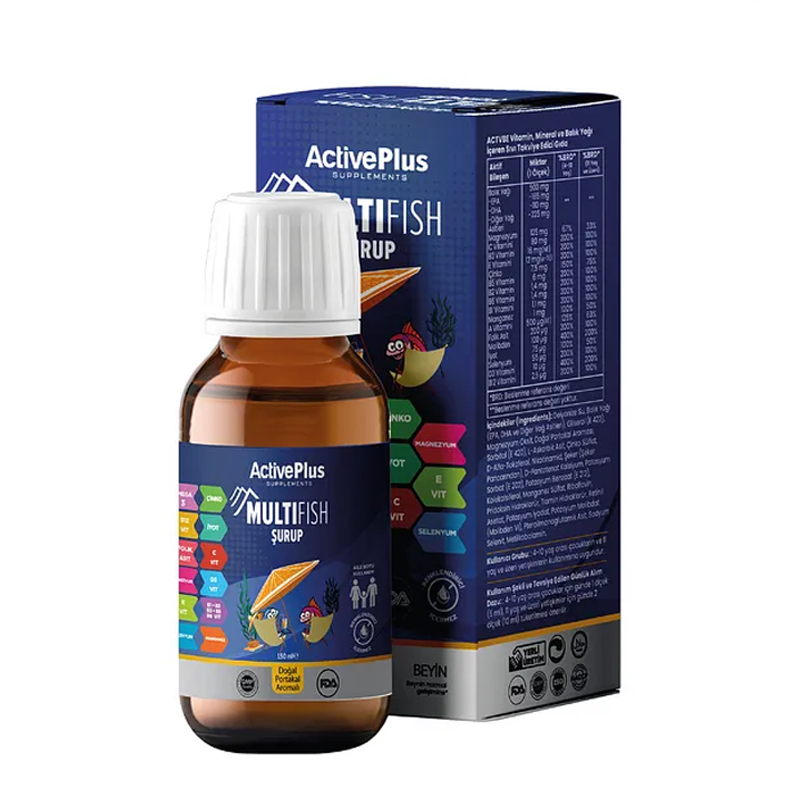 Active Plus Multifish Liquid Multivitamin &amp; Fish Oil 150 ml