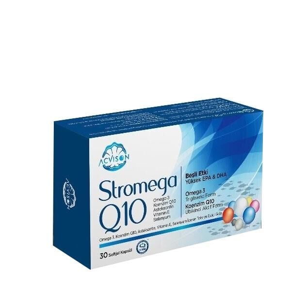 Acvison Stromega Q10 Omega 3 with Ubiquinol 30 Capsules
