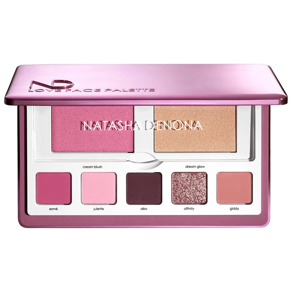Love Face Eyeshadow & Cheek Essential Palette - Cruelty-Free Makeup Palette with Creamy Matte & Metallic Finishes Love Face Makeup Palette - Cruelty-Free & Versatile makeup palette, eyeshadow and cheek palette, cruelty-free cosmetics, paraben-free makeup, travel-friendly beauty products, multi-purpose makeup palette, cream blush and highlighter, Love Face, beauty essentials, makeup for travel, compact makeup, ethical beauty products, sensitive skin friendly, everyday makeup, special occasion makeup
