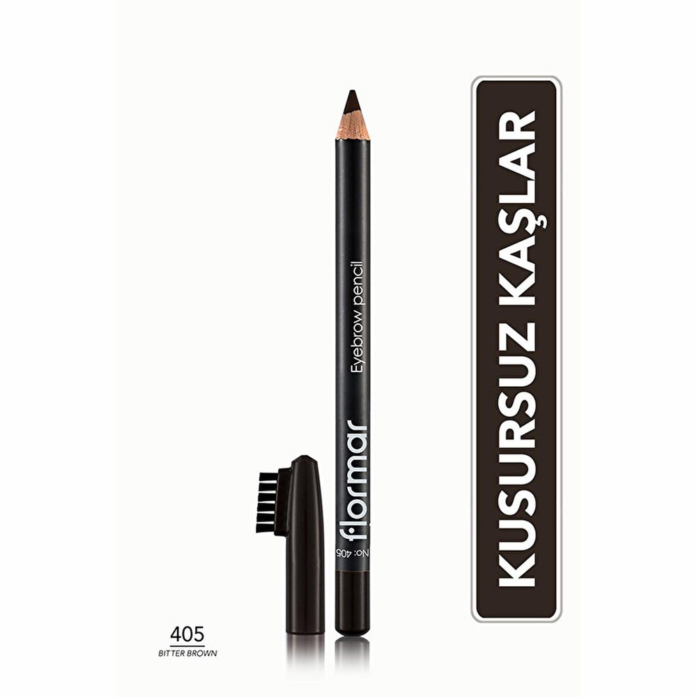 Flormar Bitter Brown Eyebrow Pencil with Soft Tip Applicator & Blending Brush | Long Lasting, Natural Definition Flormar Bitter Brown Eyebrow Pencil | Soft Tip & Natural Definition eyebrow pencil, brow pencil, eyebrow definer, soft eyebrow pencil, brow pencil with brush, long lasting eyebrow pencil, natural eyebrow pencil, bitter brown eyebrow pencil, eyebrow makeup, brow filler, eyebrow shaper, eyebrow brush, soft tip eyebrow pencil, blending brush eyebrow pencil, natural looking brows, defined eyebrows, l