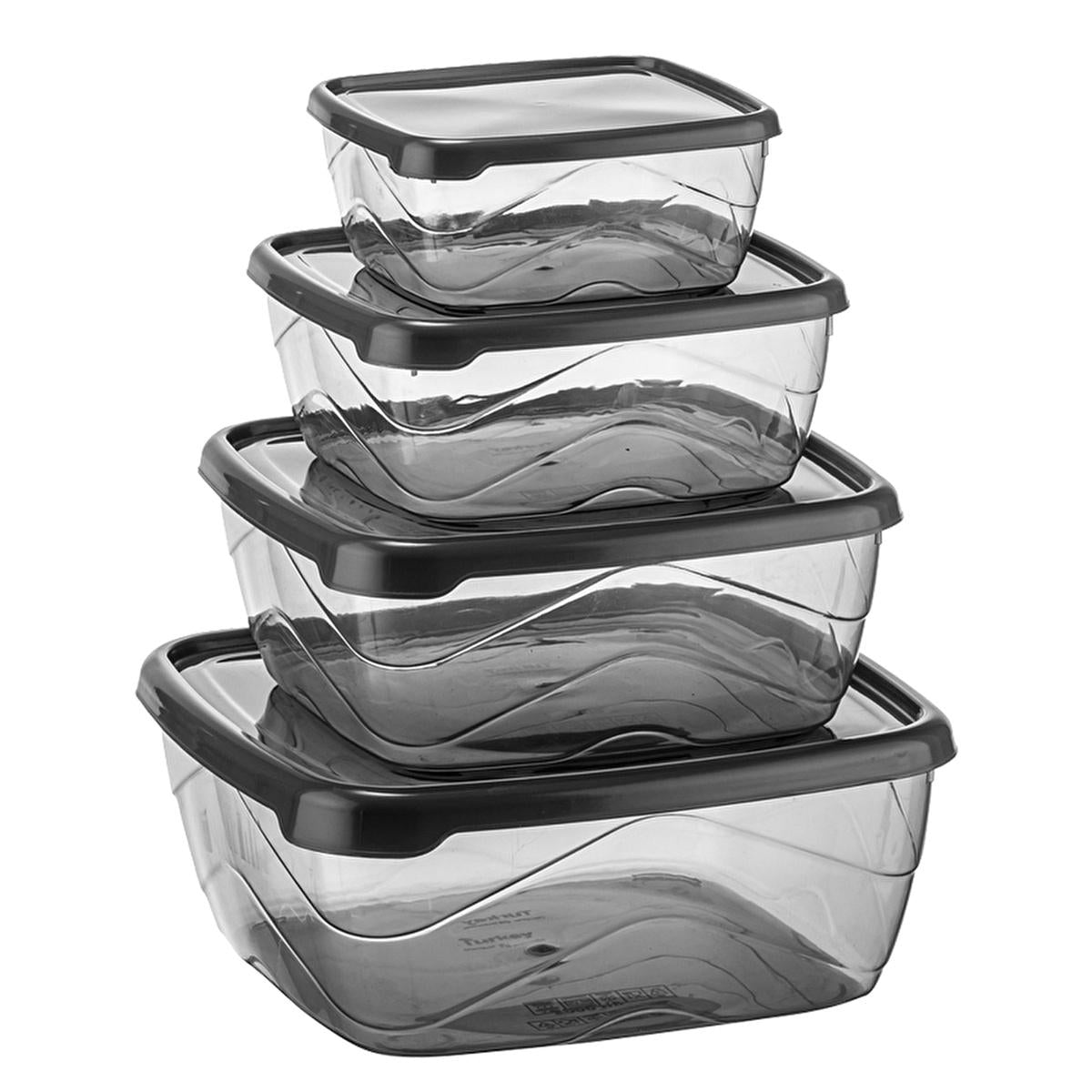 Bee Home Kare Storage Container Set - 4 Piece Polypropylene Dishwasher Safe Kitchen Organization Bee Home Kare 4-Piece Storage Container Set - Kitchen Organization storage container set, polypropylene storage containers, dishwasher safe containers, kitchen organization, household storage solutions, kitchen storage, organization solutions, durable kitchen storage, easy to clean containers, versatile storage, pantry organization, kitchen utensil storage, food storage containers