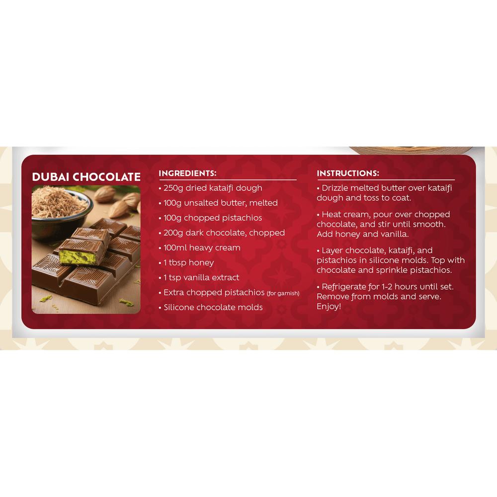 OZKA Dried & Chopped Kataifi Shredded Fillo Dough,Ingredient for The Viral Dubai Pistachio Chocolate Bar, Kunafa, - view 4