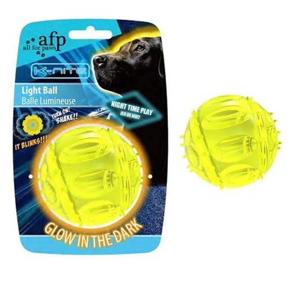 Afp K-Nite LED Light-Up Dog Ball Toy 7.3 cm