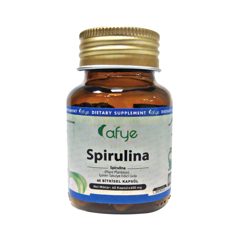 Afye Spirulina & Grape Seed Extract Herbal Supplement - 60 Capsules