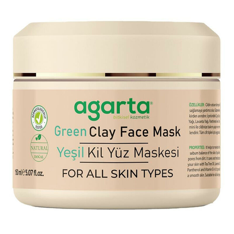 Agarta Natural Green Clay Face Mask with Tea Tree 150 ml