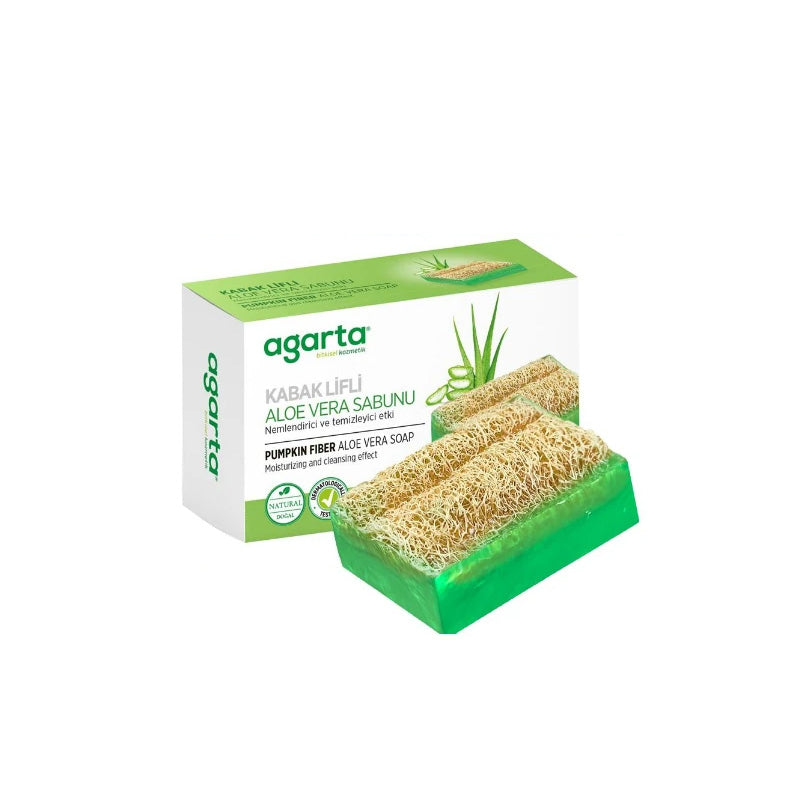 Agarta Aloe Vera Soap with Natural Luffa Sponge 125 g