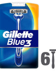 Gillette Blue3 Disposable Razor for Men - Comfort Shaving with 3 Chrome-Coated Blades Gillette Blue3 Disposable Razor - Comfort Shaving Disposable Razor, Gillette Blue3, Comfort Shaving, Chrome-Coated Blades, Pivoting Head Razor, Men's Grooming, Shaving Essentials, Men's Toiletries, Personal Care, Gillette, Shaving Razors, Men's Shaving, Comfortgel Technology