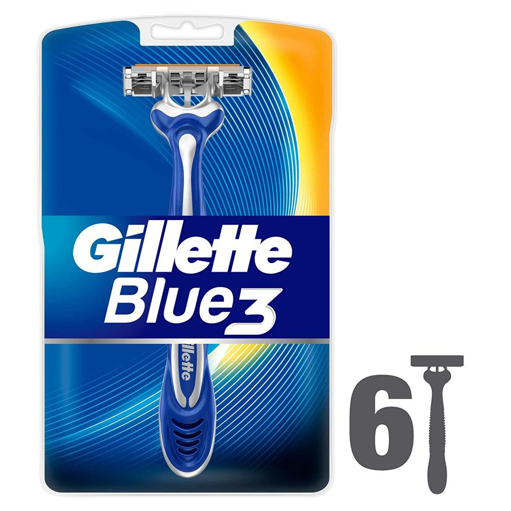 Gillette Blue3 Disposable Razor for Men - Comfort Shaving with 3 Chrome-Coated Blades - Hygiene Products