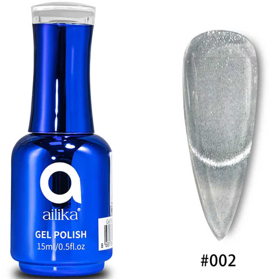 Ailika 002 Cat Eye Gel Nail Polish Shimmer Effect 15 ml