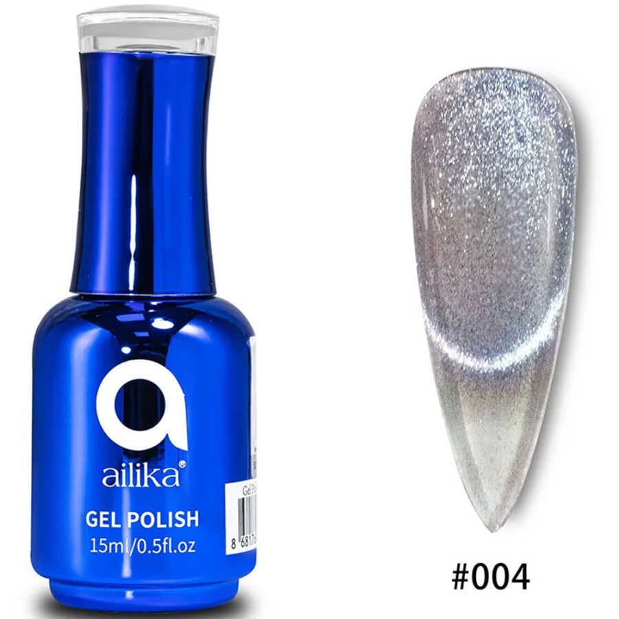 Ailika 004 Cat Eye Gel Nail Polish Shimmer Effect 15 ml