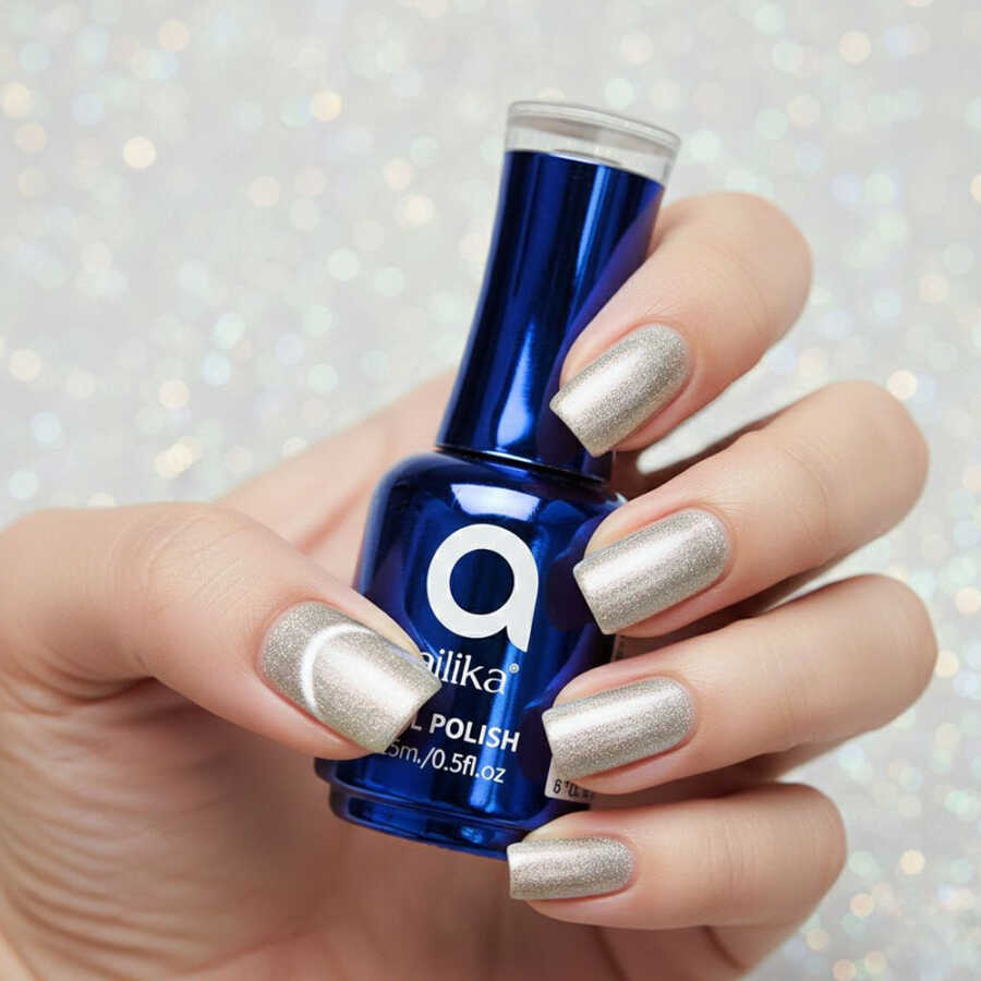 Ailika 008 Cat Eye Gel Nail Polish Shimmer Effect 15 ml
