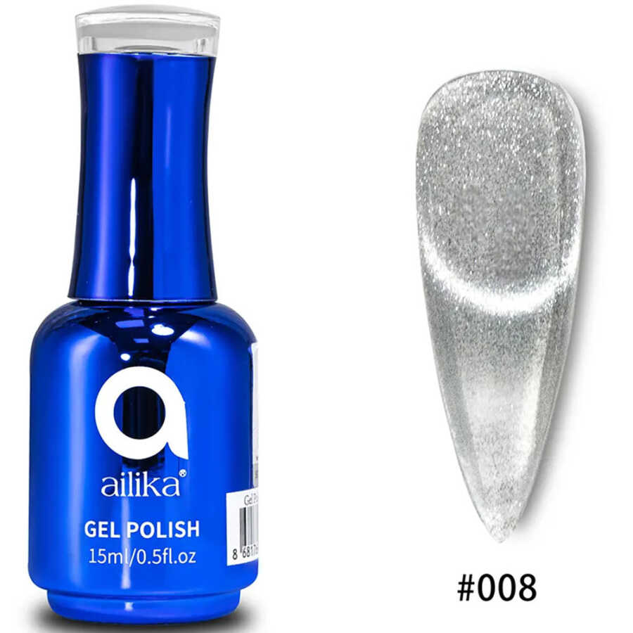 Ailika 008 Cat Eye Gel Nail Polish Shimmer Effect 15 ml