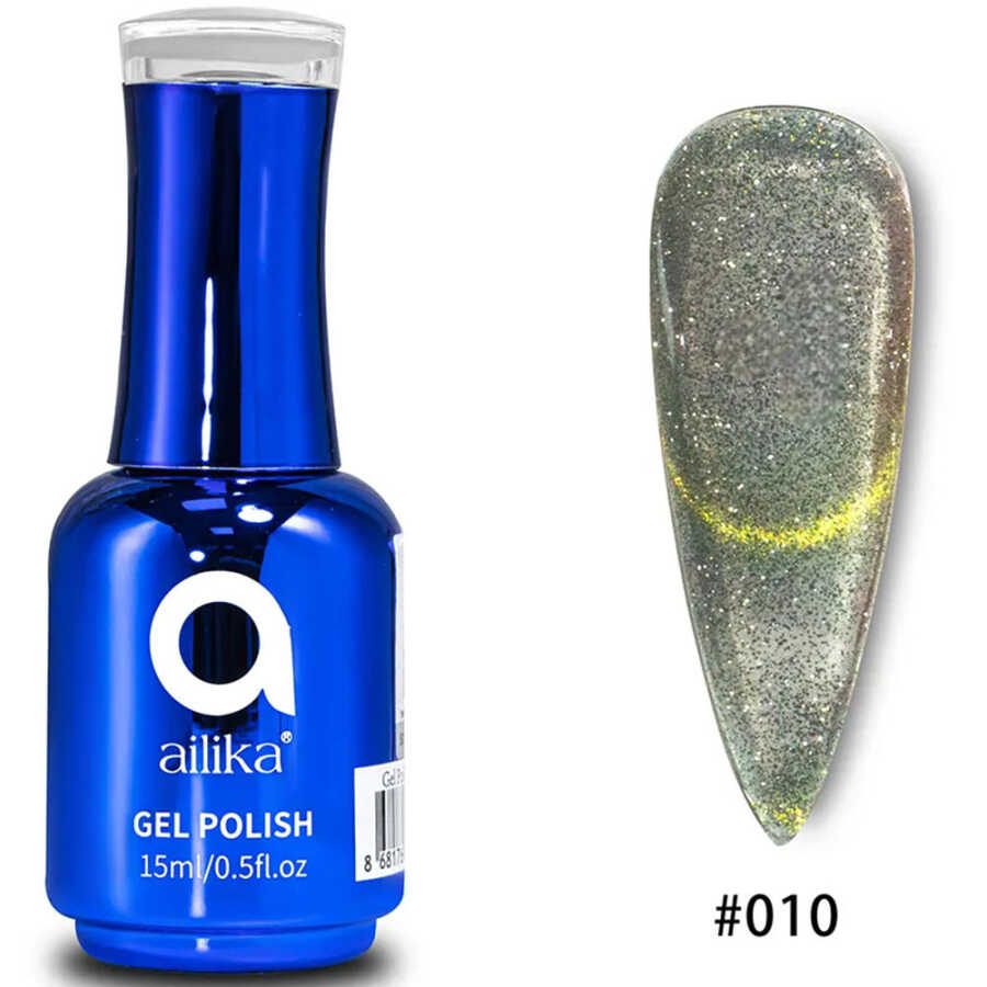 Ailika 010 Cat Eye Gel Nail Polish Shimmer Effect 15 ml