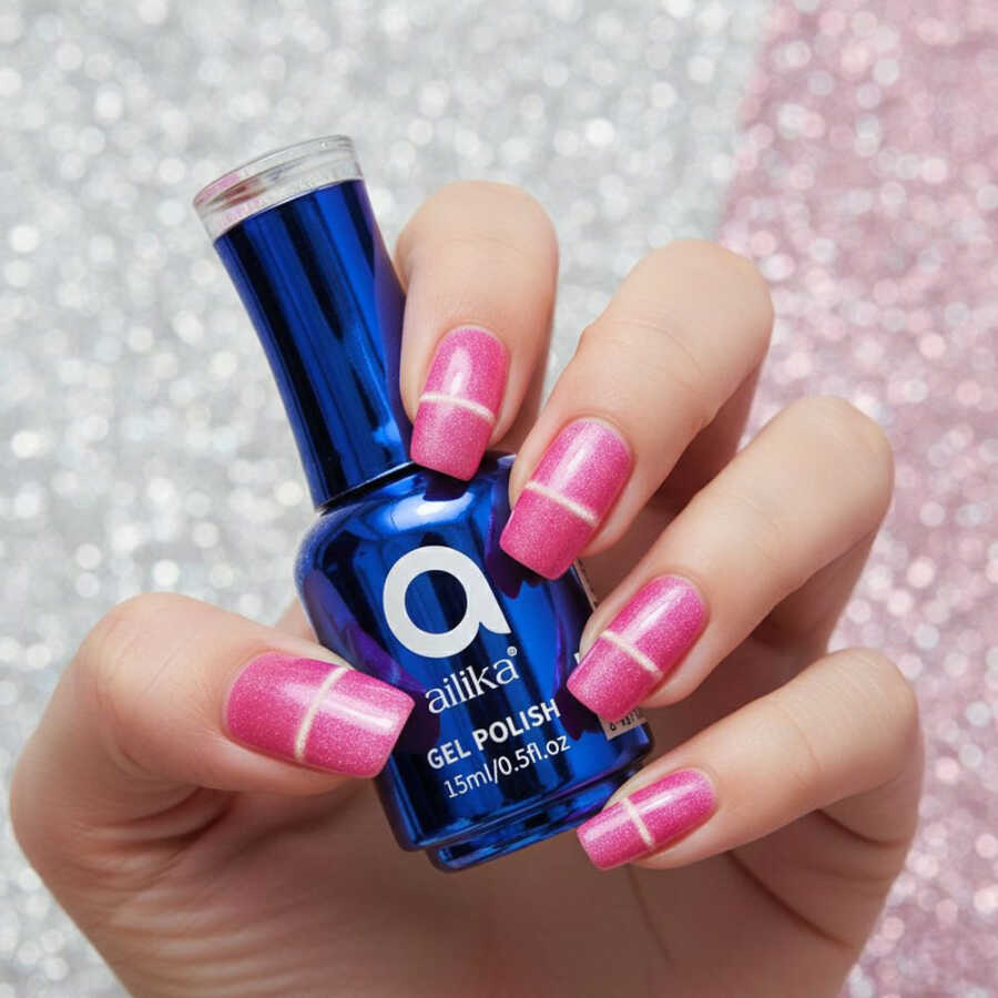 Ailika 013 Cat Eye Gel Nail Polish Shimmer Effect 15 ml