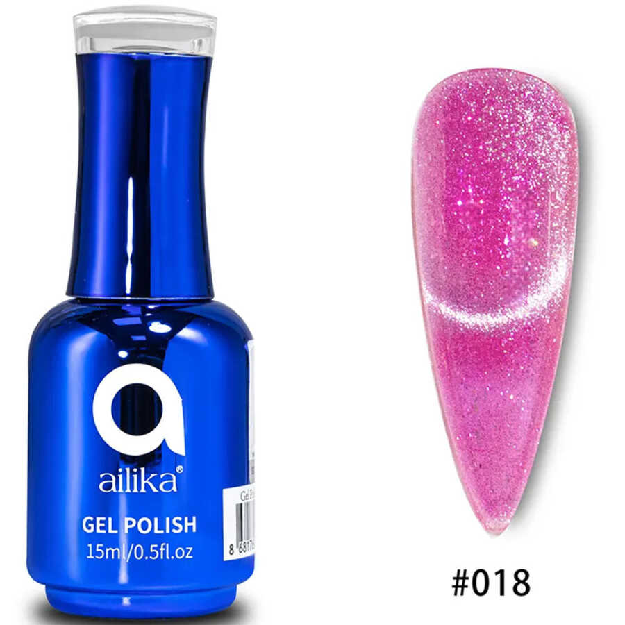 Ailika 018 Cat Eye Gel Nail Polish Shimmer Effect 15 ml