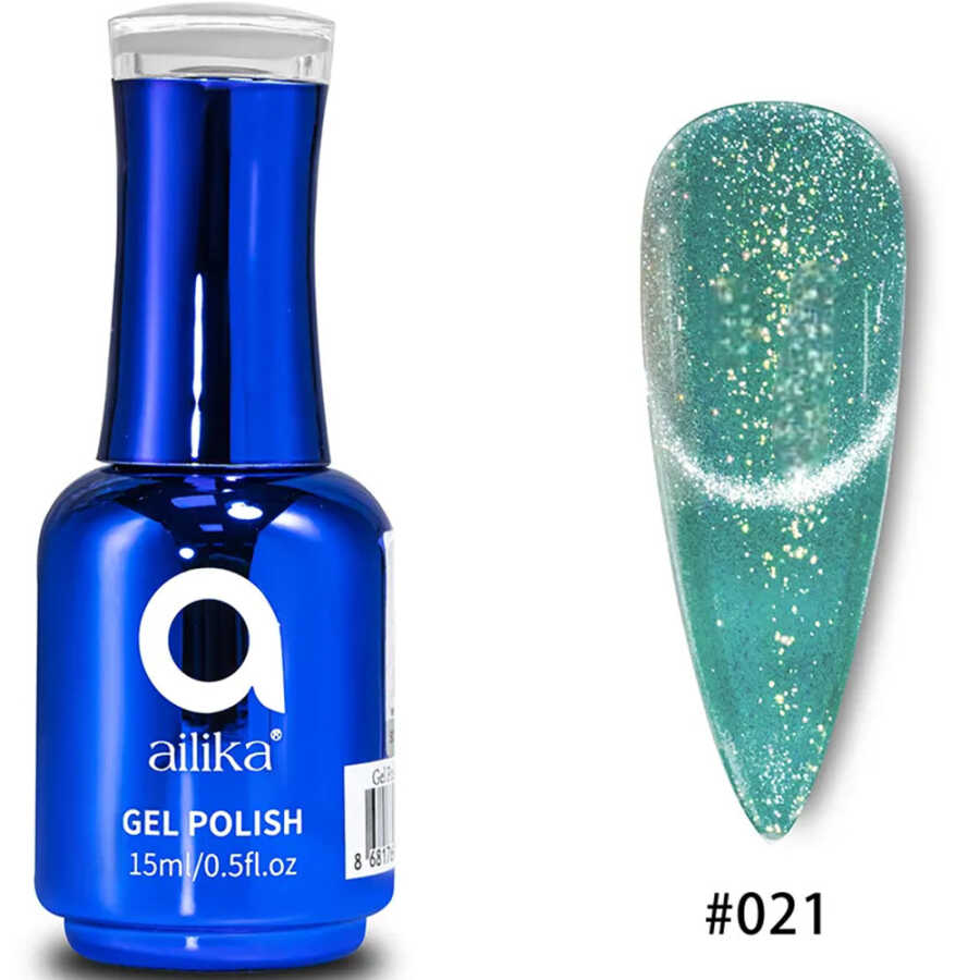 Ailika 021 Cat Eye Gel Nail Polish Shimmering Effect 15 ml