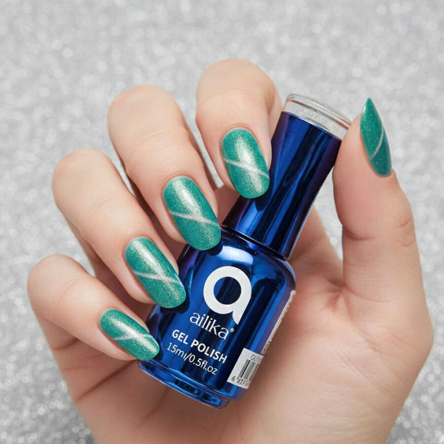 Ailika 021 Cat Eye Gel Nail Polish Shimmering Effect 15 ml