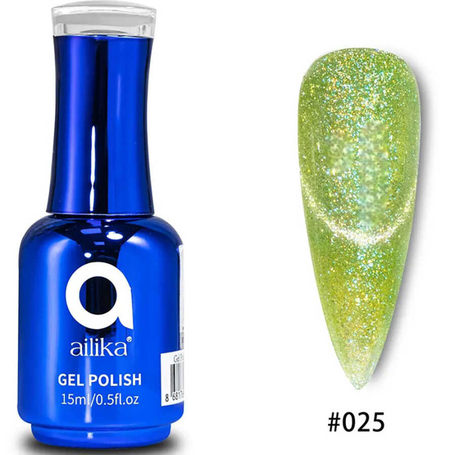 Ailika 025 Cat Eye Gel Nail Polish Shimmer Effect 15 ml
