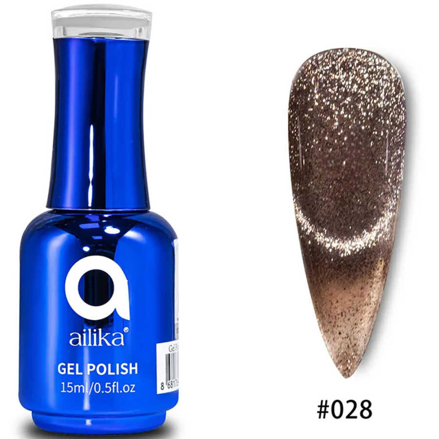 Ailika 028 Cat Eye Gel Polish Shimmering Effect 15 ml