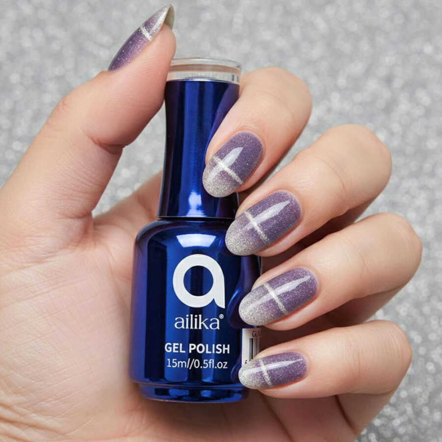 Ailika 029 Cat Eye Gel Nail Polish Shimmering Effect 15ml
