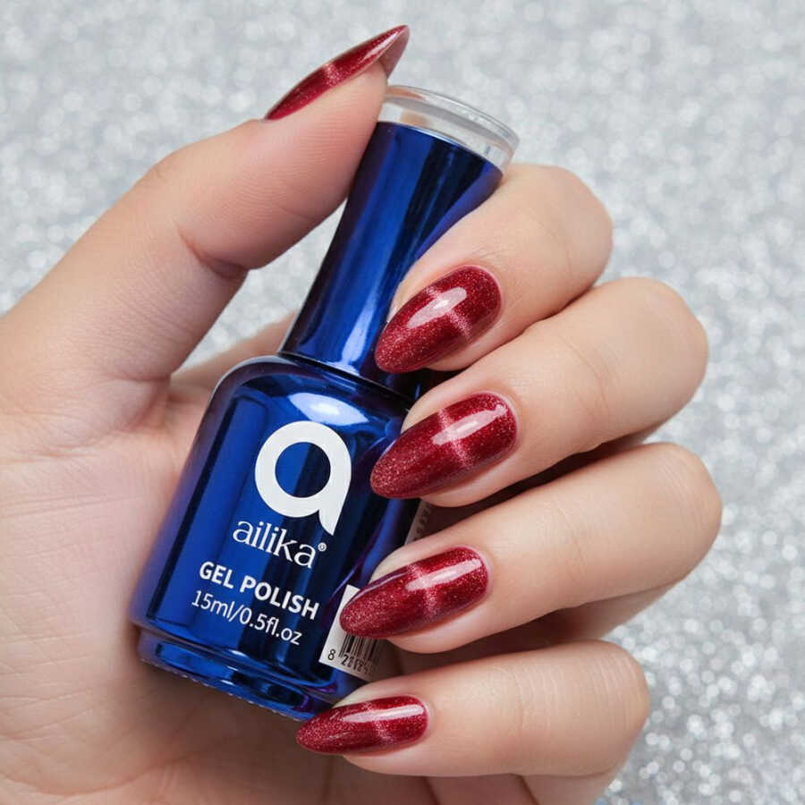 Ailika 032 Cat Eye Gel Nail Polish Shimmer Effect 15 ml