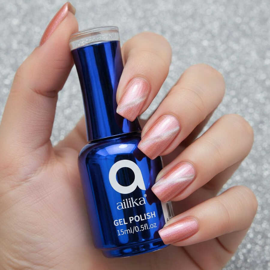 Ailika 034 Cat Eye Gel Nail Polish Shimmering Effect 15 ml