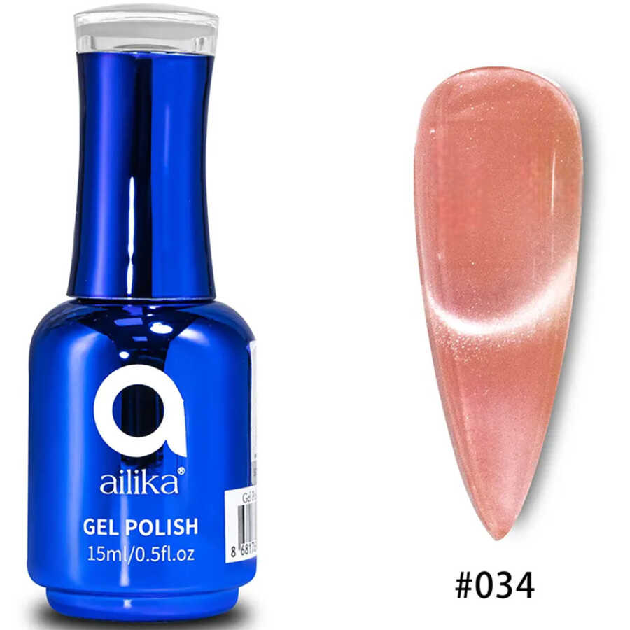 Ailika 034 Cat Eye Gel Nail Polish Shimmering Effect 15 ml