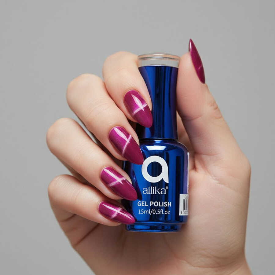 Ailika 043 Cat Eye Gel Nail Polish Shimmering Effect 15 ml