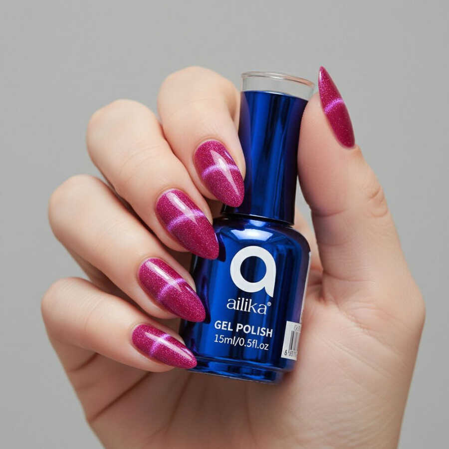 Ailika 044 Cat Eye Gel Nail Polish Shimmer Effect 15 ml