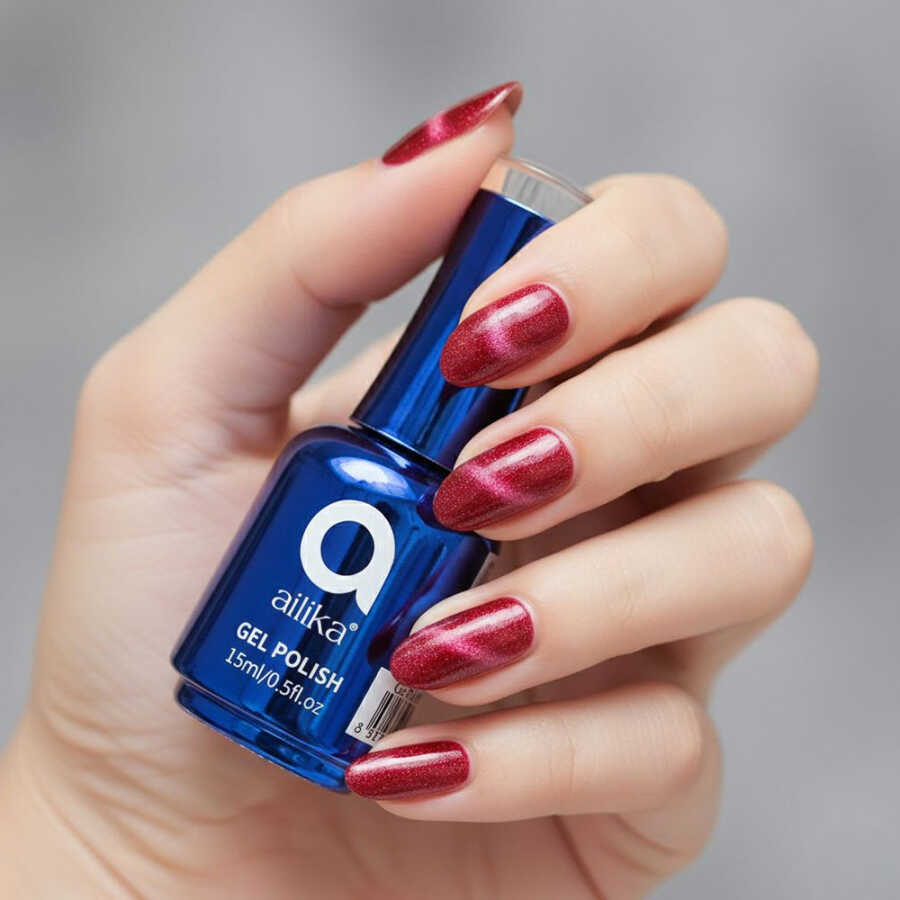 Ailika 045 Cat Eye Gel Polish Shimmering Magnetic Effect 15 ml