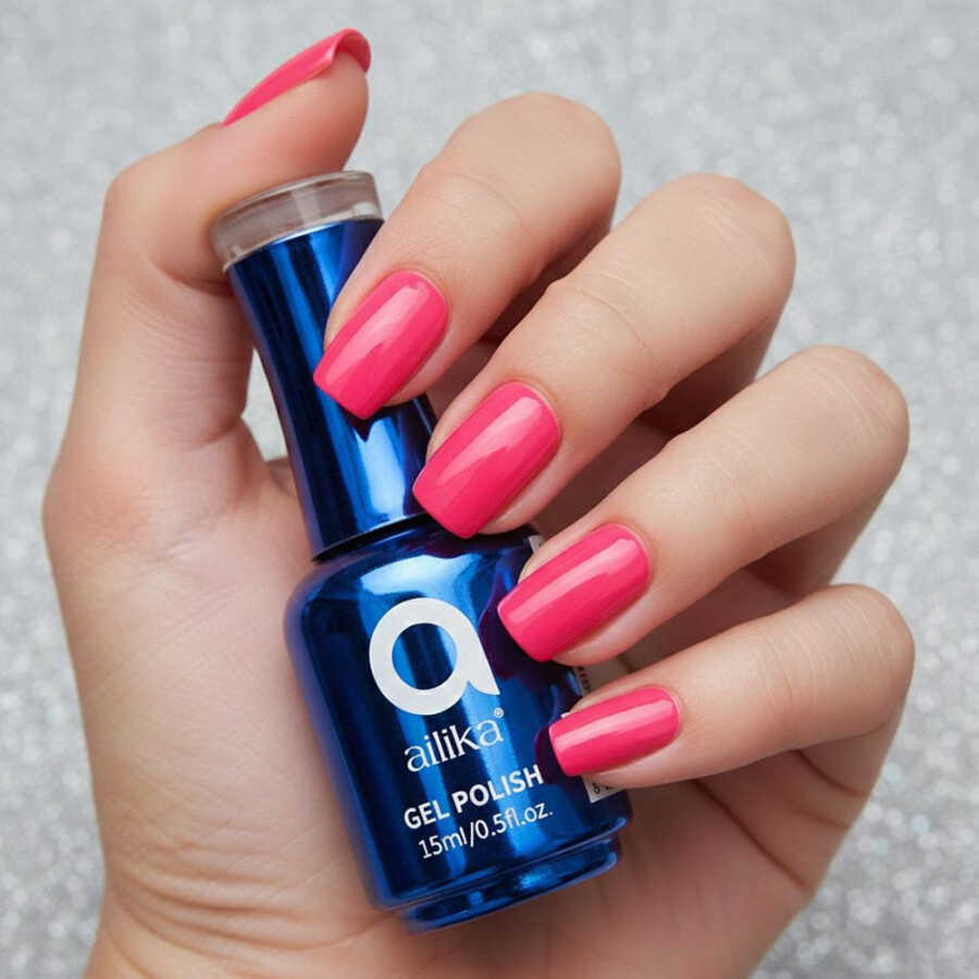 Ailika 097 Gel Nail Polish Sapphire Blue Shimmer 15 ml