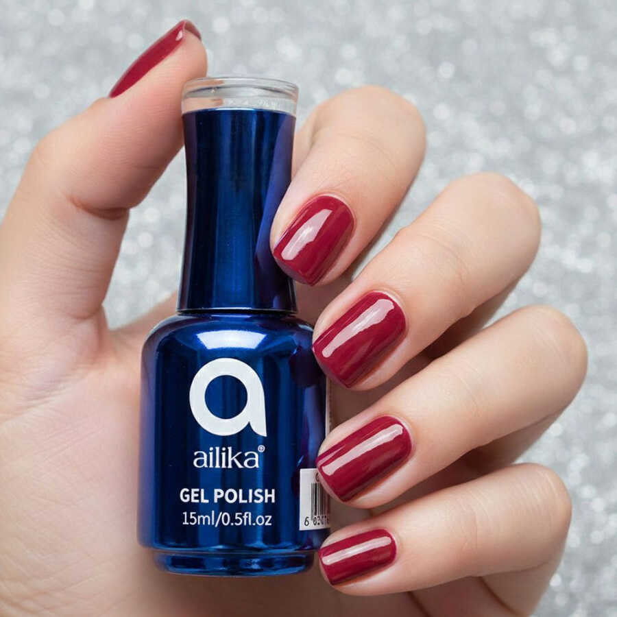 Ailika 117 Gel Nail Polish Deep Sapphire Shimmer 15 ml