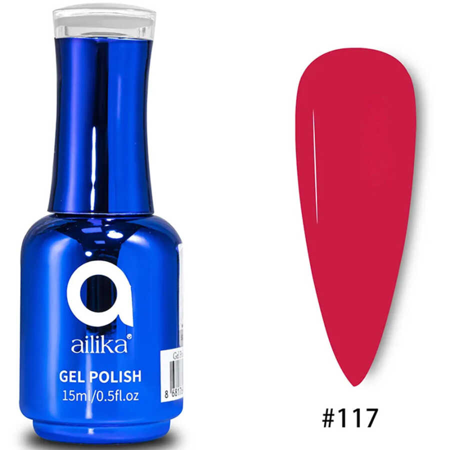Ailika 117 Gel Nail Polish Deep Sapphire Shimmer 15 ml