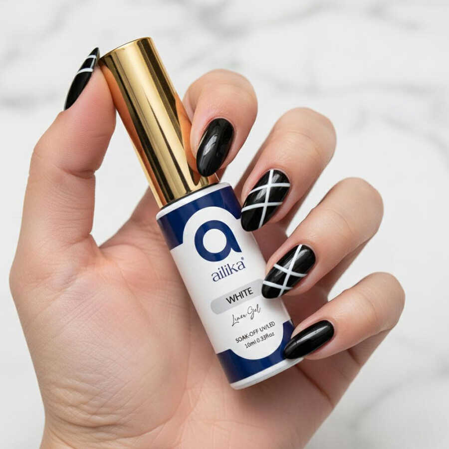 Ailika 002 Liner Gel White Precision Nail Art Polish 10 ml