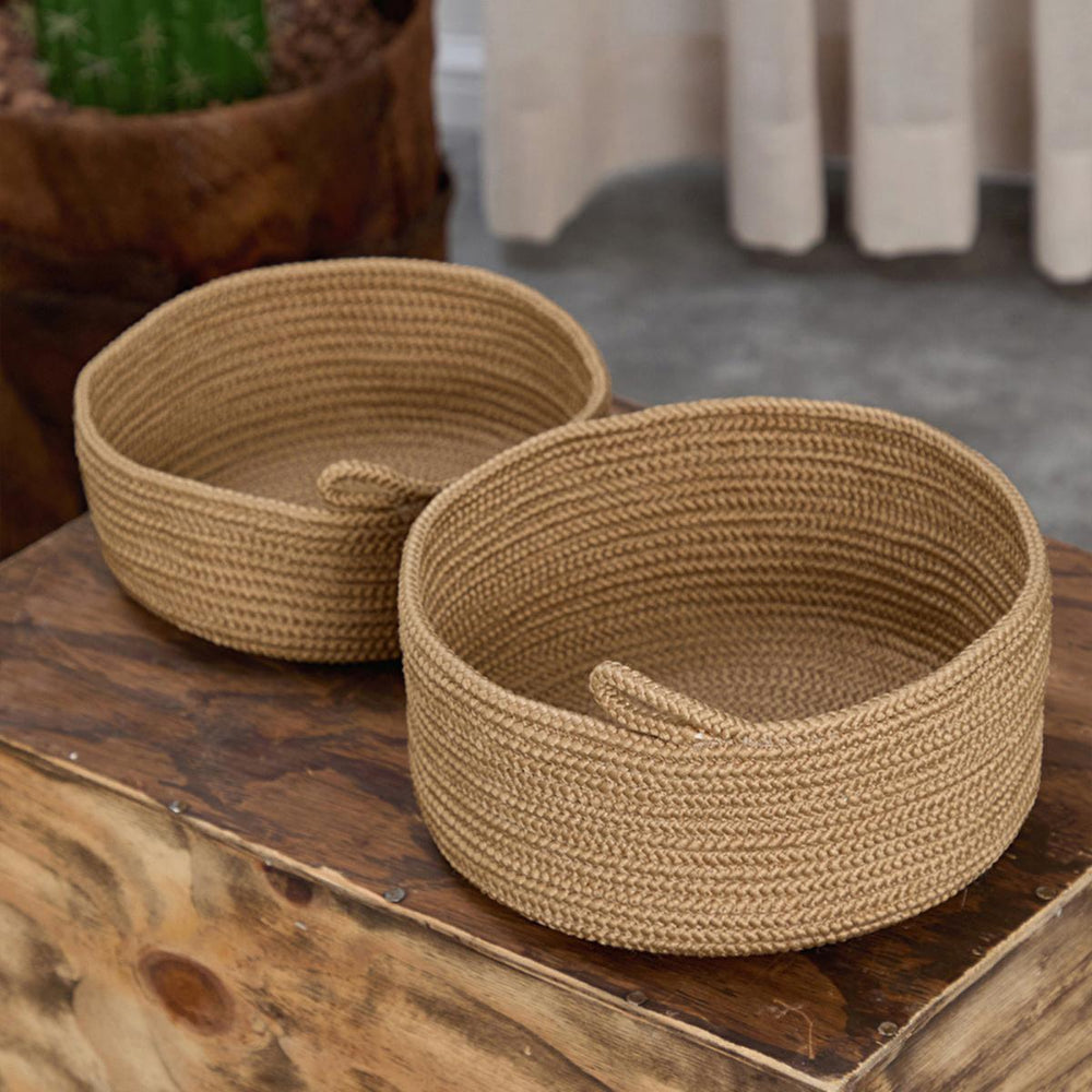 Coco Clementine 2-Piece Jute Storage Baskets Set - Eco-Friendly Home Organization Solution - view 2