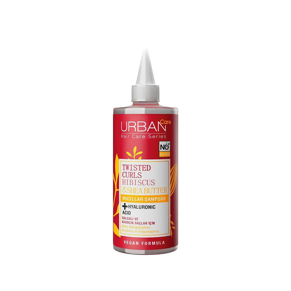 URBAN Care Sulfate-Free Shampoo for Curly Hair - Gentle Micellar Cleansing with Hibiscus & Shea Butter, 340ml - Shampoo