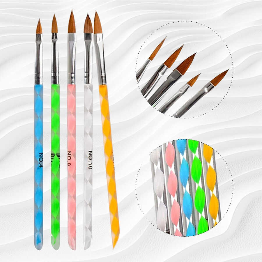 Skywei Acrylic Nail Art Brush for Precision Design 1pc
